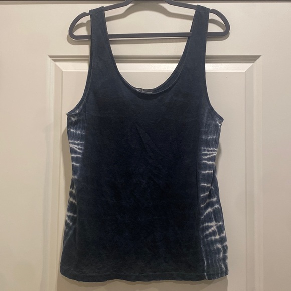 Gypsy 05 Navy Tie Dye Linen Tank - Picture 1 of 3